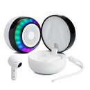 Fone Bluetooth 2 em 1 com Case Caixa de Som LED RGB USB-C