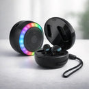 Fone Bluetooth 2 em 1 com Case Caixa de Som LED RGB USB-C